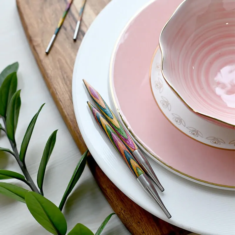 Agujas Circulares KnitPro Symfonie Intercambiables $25.200 / $39.800 4 Puntas de Agujas Circulares Intercambiables Línea Symfonie tejer