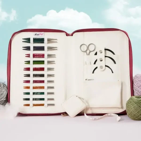 Set de Agujas Circulares Intercambiables Cortas 10 cm KnitPro Dreamz Regal