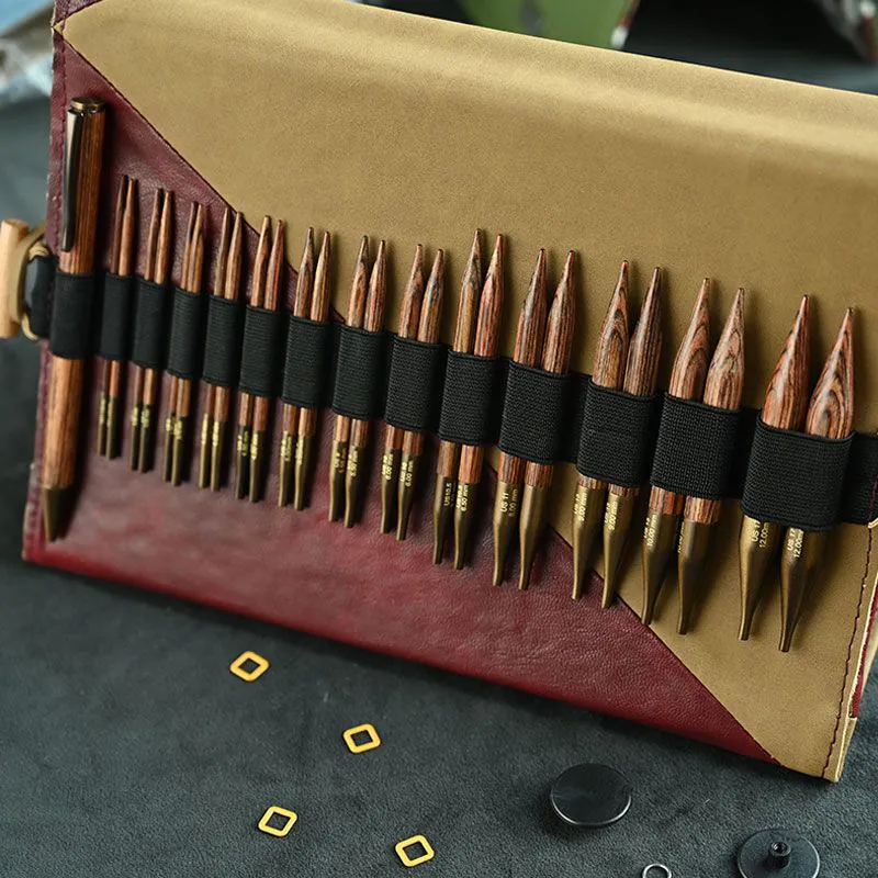 Agujas Circulares KnitPro Ginger Grande Set Especial 13 pares Intercambiables 1 Set de Agujas Circulares Intercambiables Cortas 10 cm KnitPro Ginger Grande