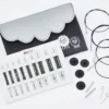 Set de Agujas Circulares Intercambiables Cortas 10 cm KnitPro Karbonz Deluxe
