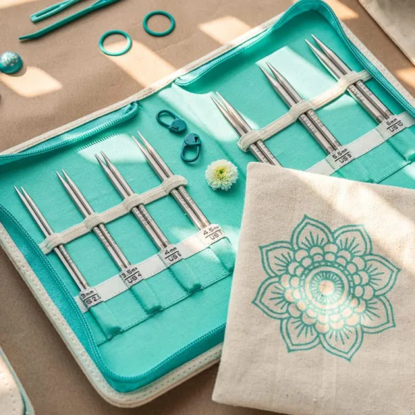 Set de Agujas Circulares Intercambiables Cortas 10 cm KnitPro Mindful Kindness