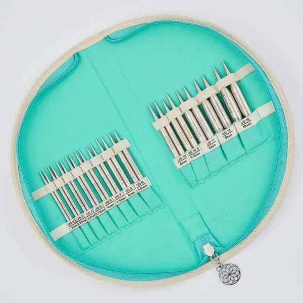 Set de Agujas Circulares Intercambiables Cortas 10 cm KnitPro Mindful Passion