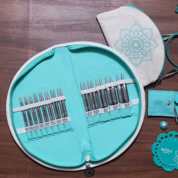 Set de Agujas Circulares Intercambiables Cortas 10 cm KnitPro Mindful Passion