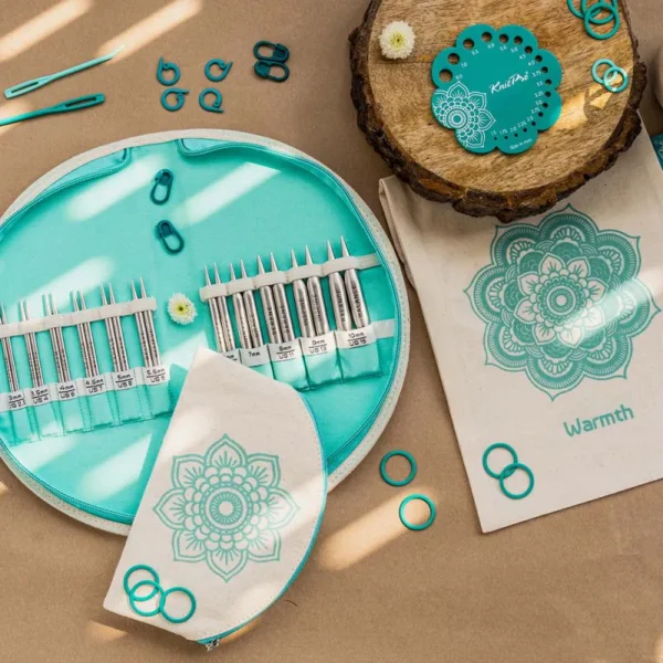 Set de Agujas Circulares Intercambiables Cortas 10 cm KnitPro Mindful Warmth