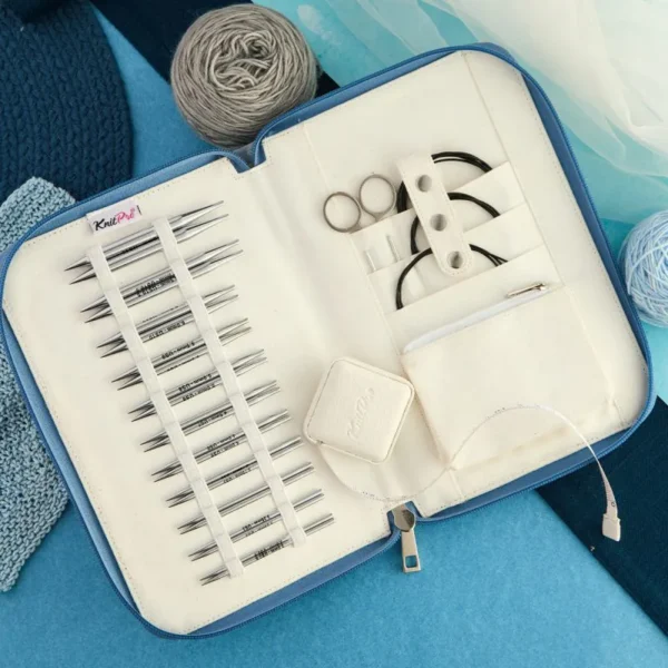 Set de Agujas Circulares Intercambiables Cortas 10 cm KnitPro Nova Regal