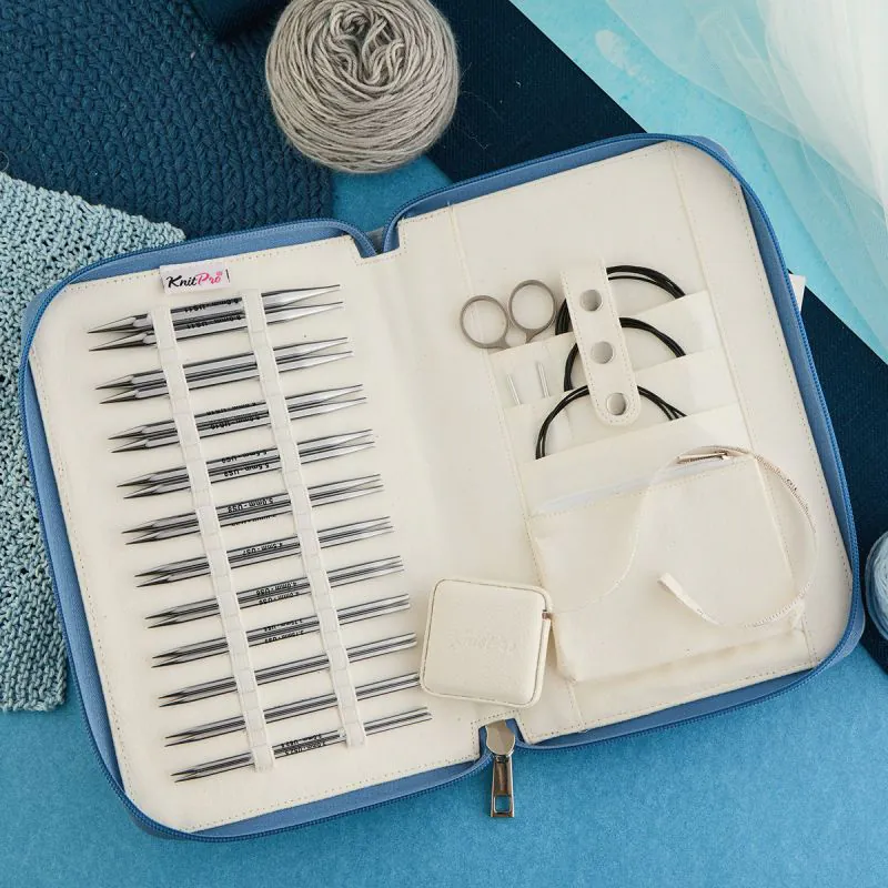 Agujas Circulares KnitPro Nova Regal Set 11 pares Intercambiables 1 Set de Agujas Circulares Intercambiables 13 cm KnitPro Nova Regal