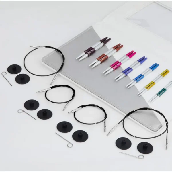 Set de Agujas Circulares Intercambiables Cortas 10 cm KnitPro SmartStix