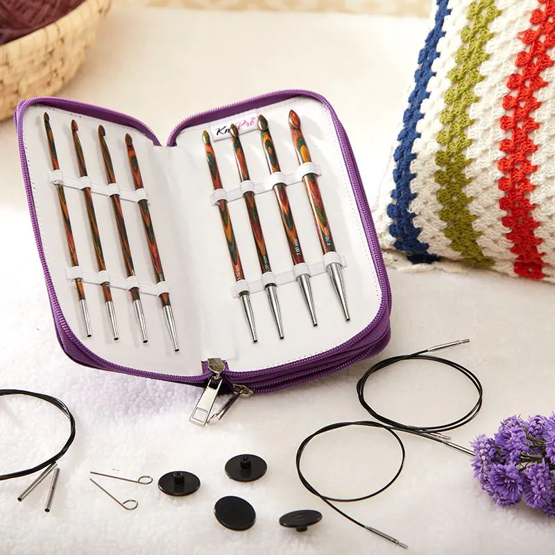 Set Crochet Tunecino Intercambiable KnitPro Symfonie | 8 Agujas 1 Set de crochet tunecino intercambiables Symfonie