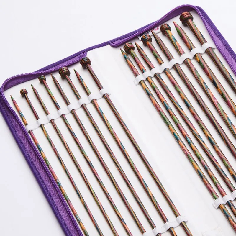 Agujas Rectas KnitPro Symfonie Deluxe | 30 y 35cm 6 Sets de Agujas Rectas Línea Symfonie 35 cm