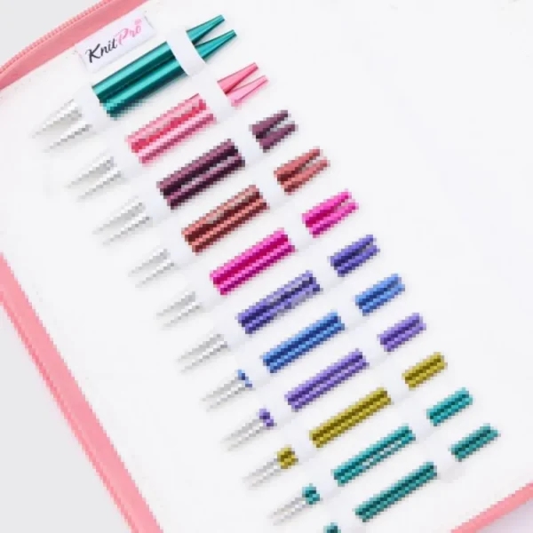 Set de Agujas Circulares Intercambiables Cortas 10 cm KnitPro Zing Regal