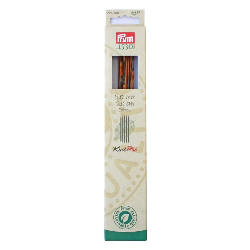 Agujas Doble Punta Prym Natural Cubics | 20cm 5.00mm