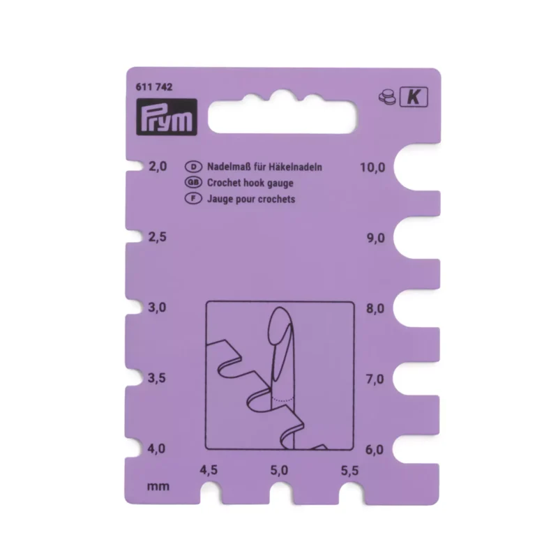 Medidor de agujas de crochet Prym