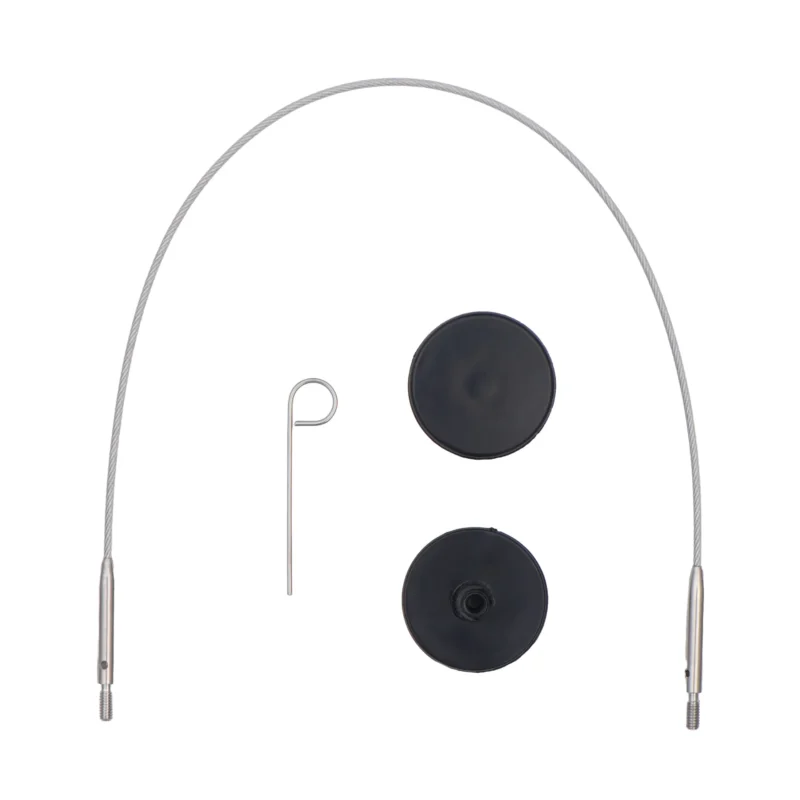 Cables Fijos KnitPro GlideX Acero Inoxidable 20cm
