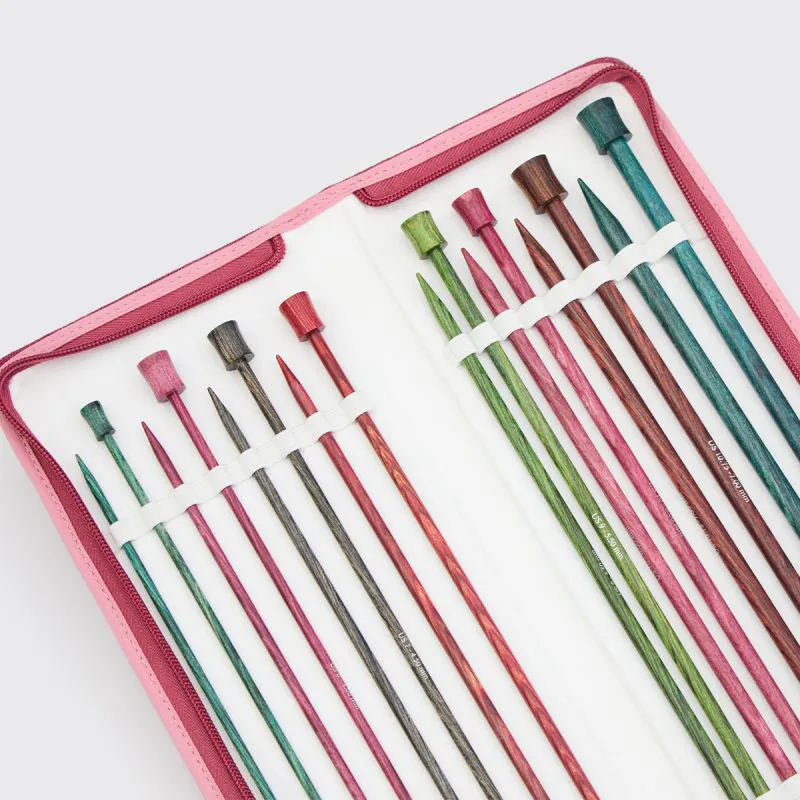 Agujas Rectas KnitPro Dreamz Deluxe Set | 35cm 8 pares 2 dreamz deluxe single pointed needle set 30 2