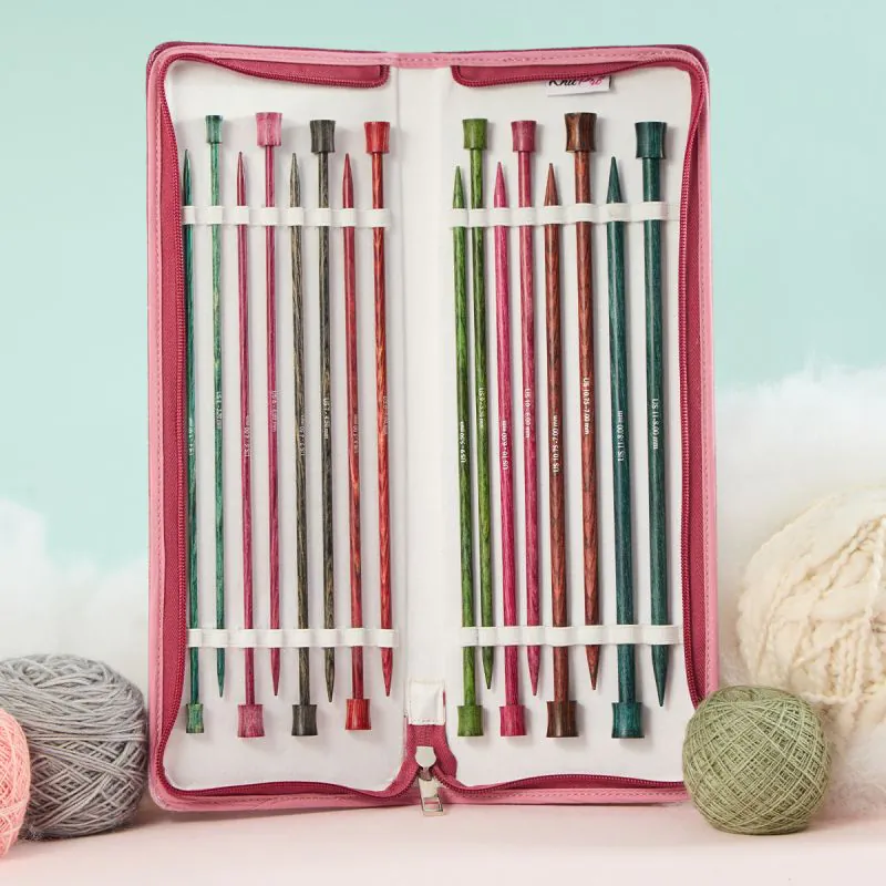 Agujas Rectas KnitPro Dreamz Deluxe Set | 35cm 8 pares 1 Agujas Rectas KnitPro Dreamz Deluxe Set